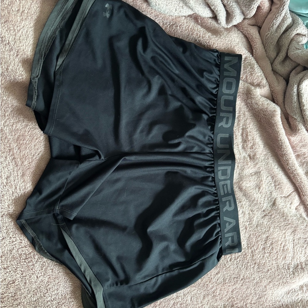 Under Armour Black Athletic Shorts Moisture-Wicking
